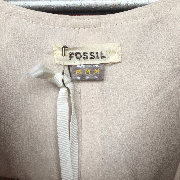 Fossil silky ellery pink print sundress ruffle NWT - Picture 6 of 8